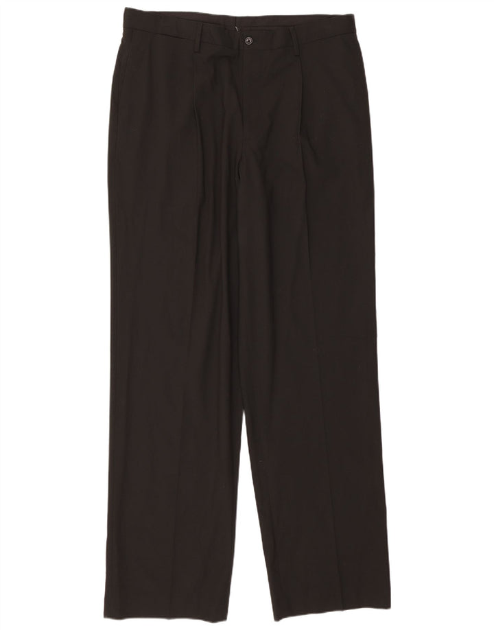 NAUTICA Pantaloni de costum pentru bărbați Rigger Pegged Classic Fit L36 L34 Negri