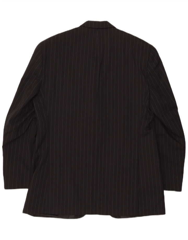 Jachetă pentru bărbați CHAPS cu 3 nasturi UK 42 XL Lână neagră cu dungi