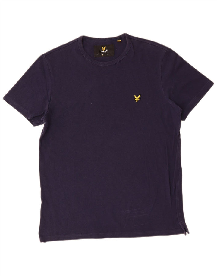 Tricou pentru bărbați Lyle & Scott Top mediu din bumbac bleumarin