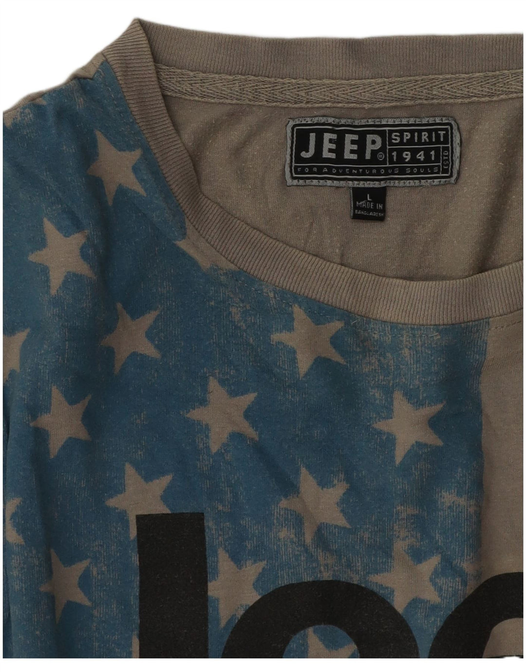 Tricou grafic Jeep SUA pentru bărbați Top mare gri