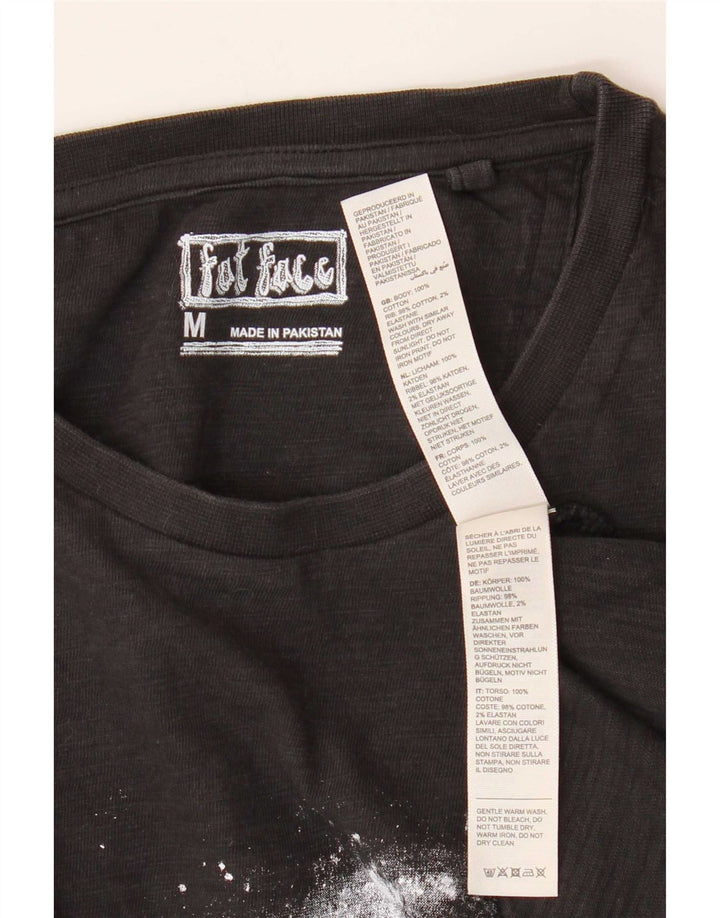 Tricou grafic pentru bărbați Fat Face Top Mediu Negru Bumbac