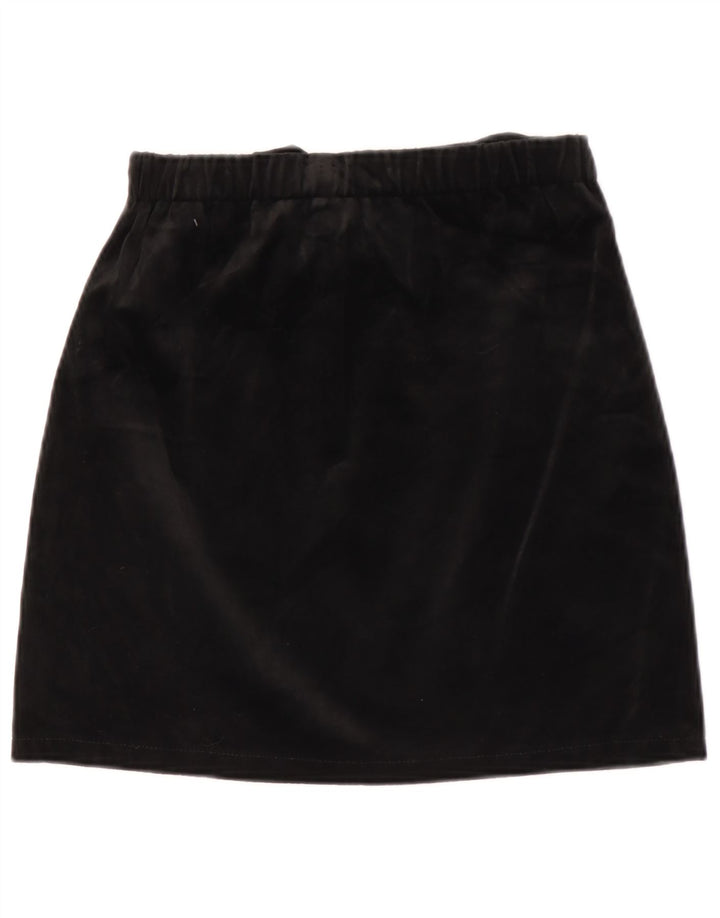 Fusta mini din catifea vintage pentru femei W26 Small Black