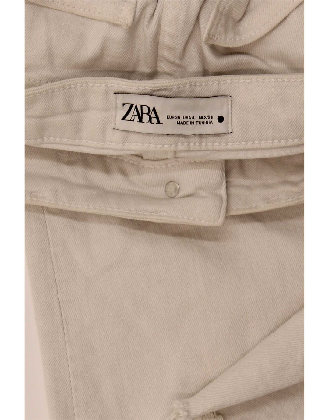 Blugi Zara Femei Bootcut EU 36 XS W26 L28 alb