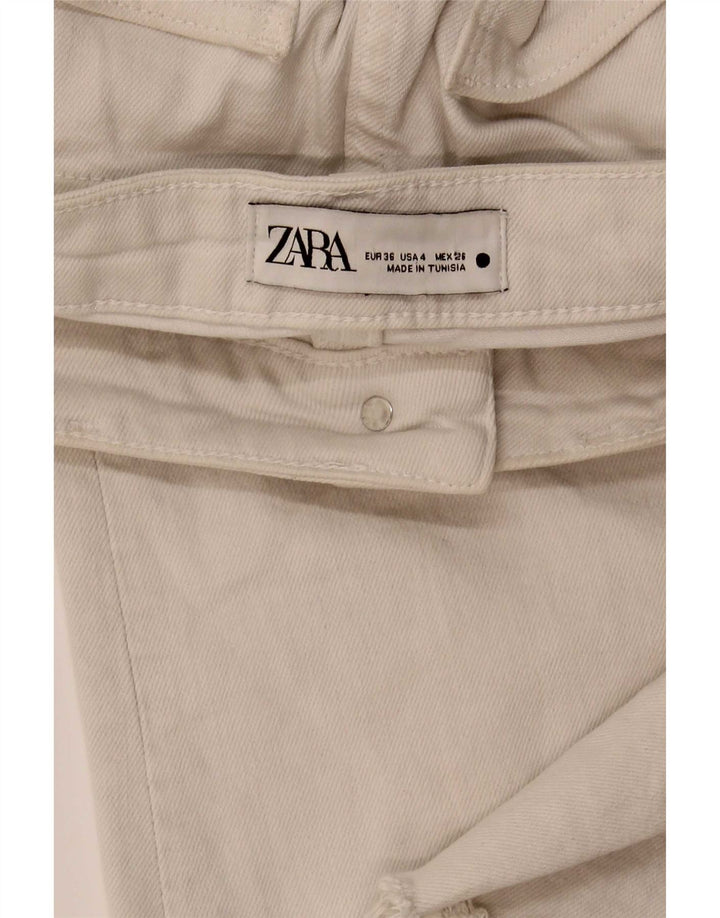 Blugi Zara Femei Bootcut EU 36 XS W26 L28 alb