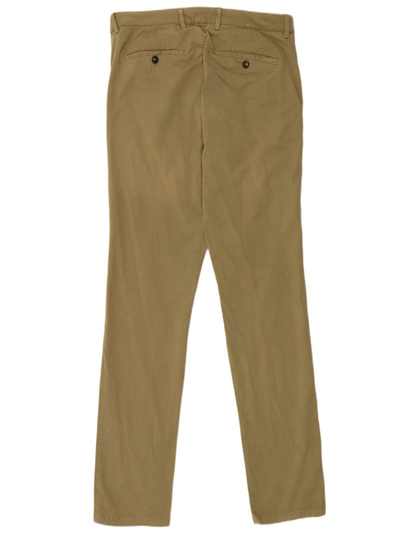 Pantaloni chino subțiri pentru femei Benetton IT 46 Large W32 L33 Kaki Bumbac
