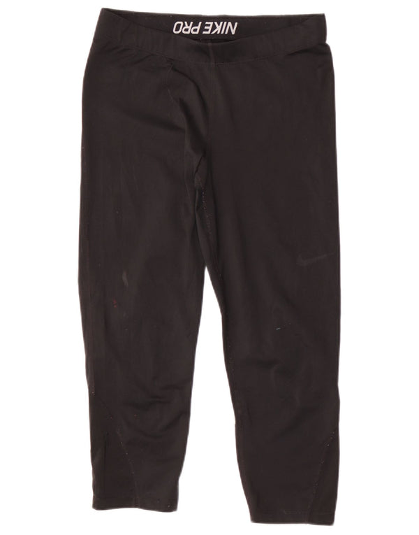 Leggings Capri Nike pentru femei UK 12 Poliester mediu negru
