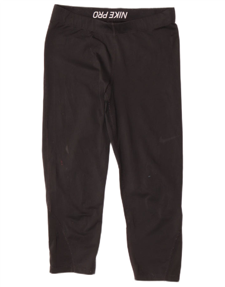 Leggings Capri Nike pentru femei UK 12 Poliester mediu negru