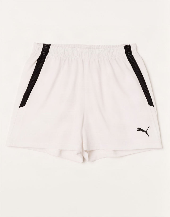Pantaloni scurți sport Puma pentru bărbați, alb mediu, poliester color bloc