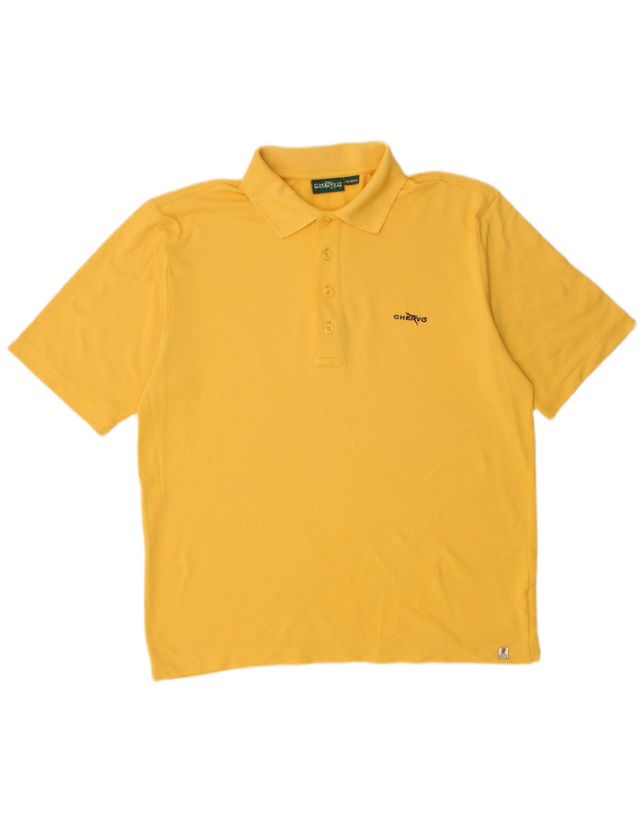 Tricou polo pentru bărbați Chervo IT 50 Poliamidă galbenă medie