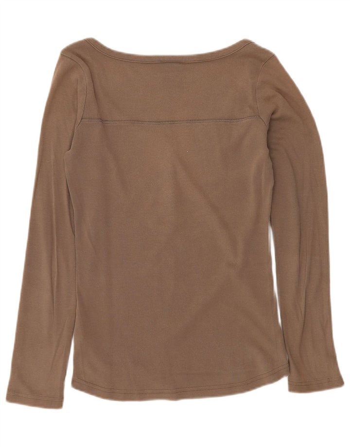 Top pentru femei NIKE cu mânecă lungă UK 8/10 mic, gri bumbac