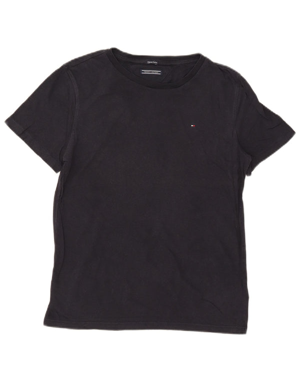 Tommy Hilfiger Womens T-Shirt Top UK 12 Medium Navy Blue Cotton
