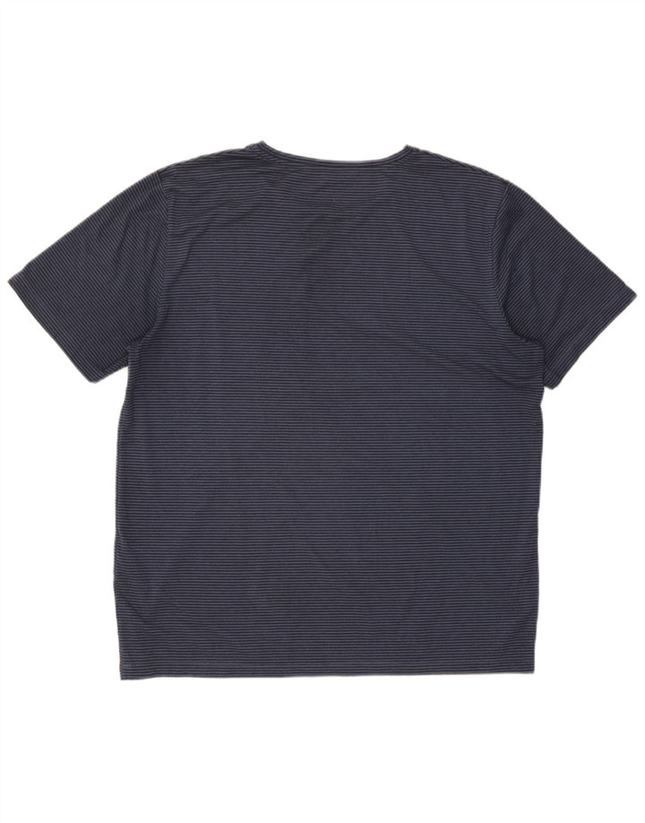 Tricou pentru bărbați Rohan Top mare din poliester cu dungi bleumarin