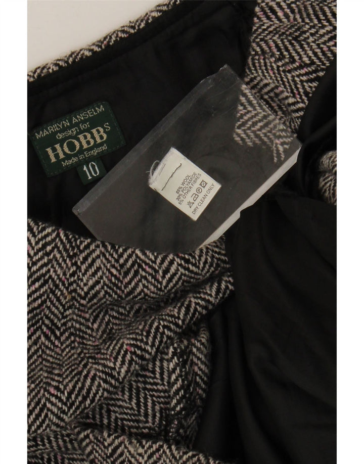 Fustă Hobbs pentru femei peplum UK 10 Small W26 Grey Herringbone Wool