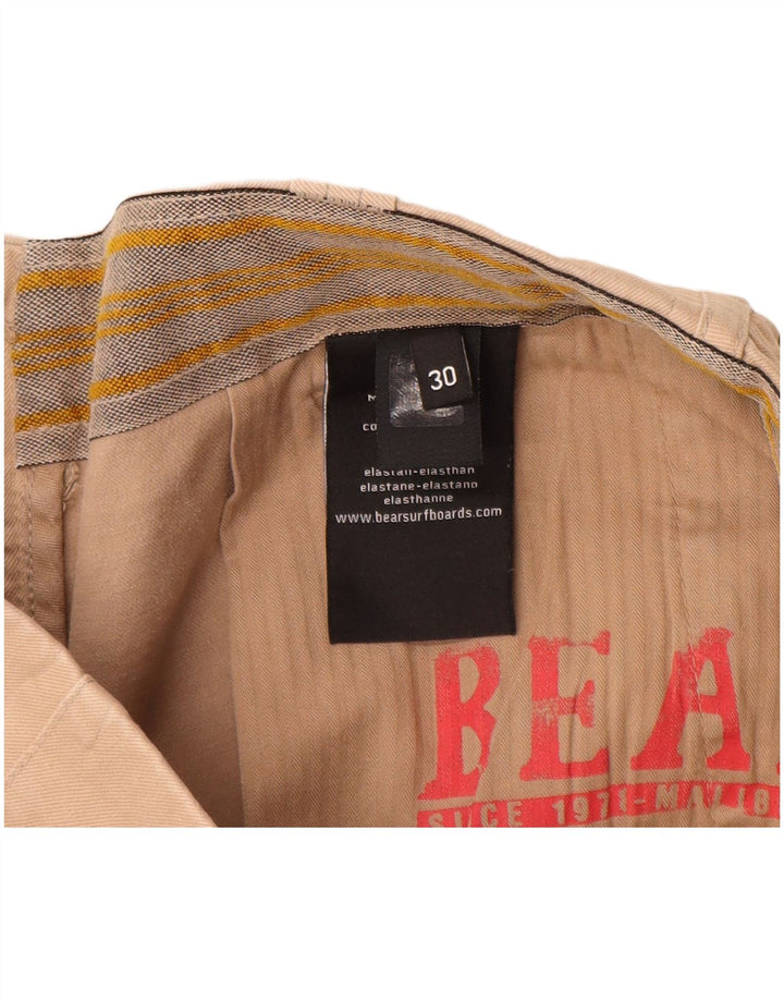 Pantaloni scurți cargo pentru bărbați Bear W30, bumbac mediu bej