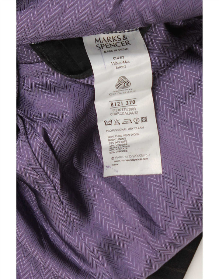Jachetă pentru bărbați Marks & Spencer, cu 2 nasturi, UK 44 XL, lână gri cu dungi
