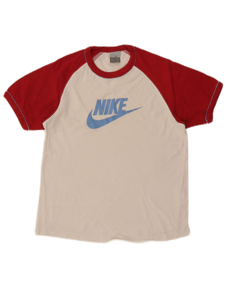 Tricou grafic pentru bărbați NIKE Top UK 36/38 Small White Colorblock