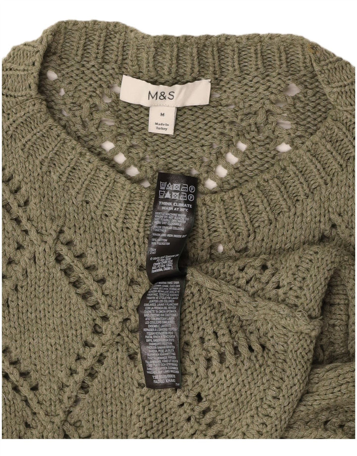 MARKS & SPENCER Crop Vest pentru bărbați Tank Top Mediu Kaki Argyle/Diamond Bumbac