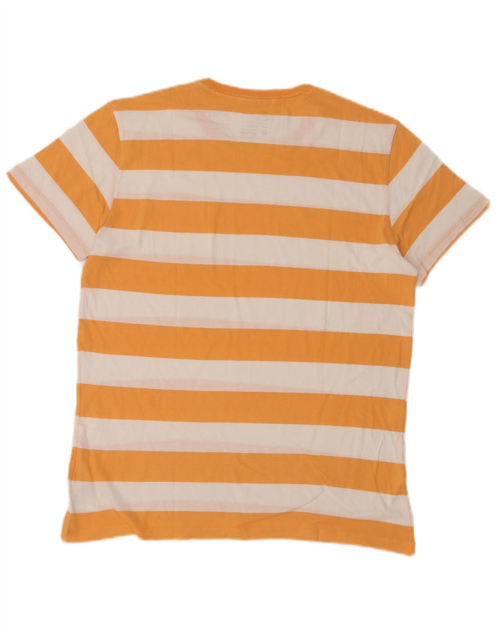 Tricou Bărbați GAP Top din bumbac cu dungi portocaliu mediu