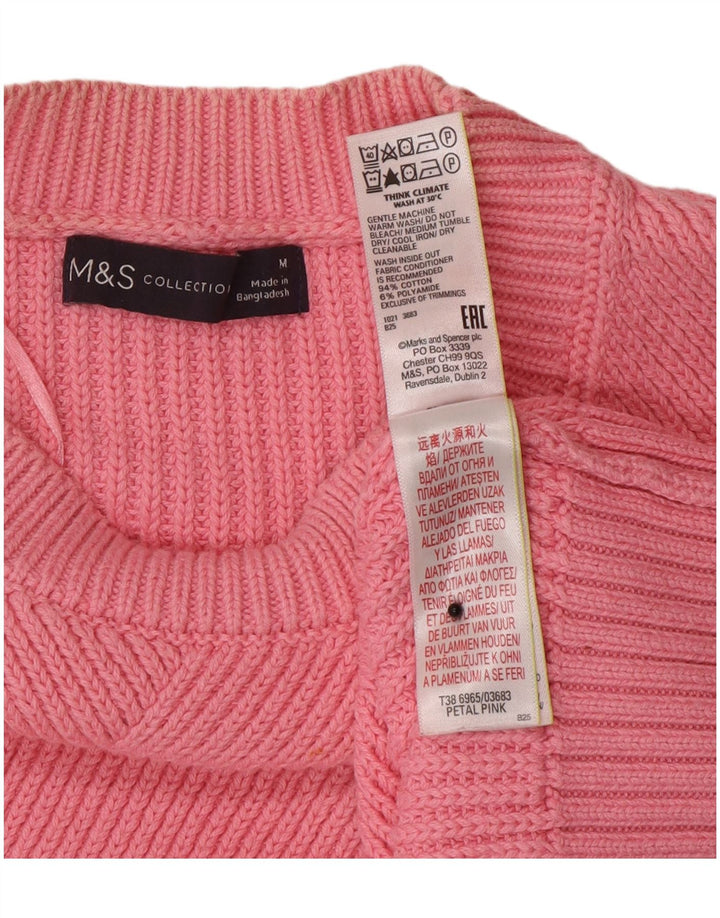 Pulover pentru femei Marks & Spencer cu decolteu rotund Roz mediu UK 14