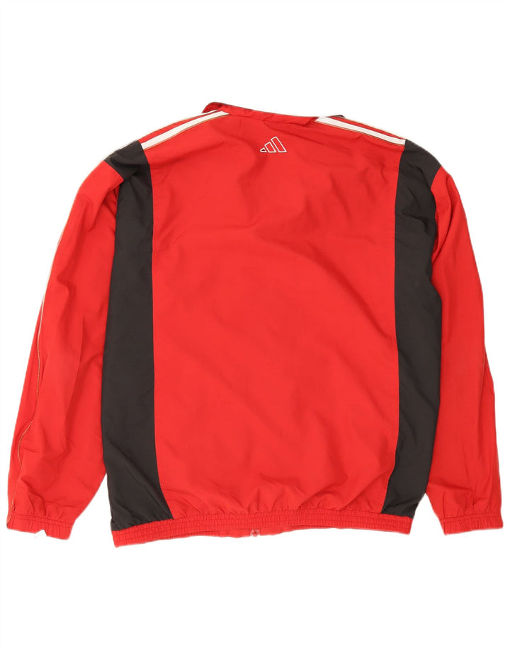 Jachetă de trening pentru bărbați Adidas, XL, roșu, poliester color bloc
