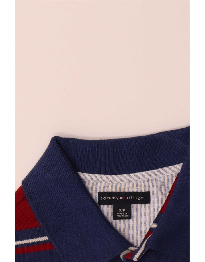Tricou polo Tommy Hilfiger pentru bărbați, bumbac cu dungi roșii mici