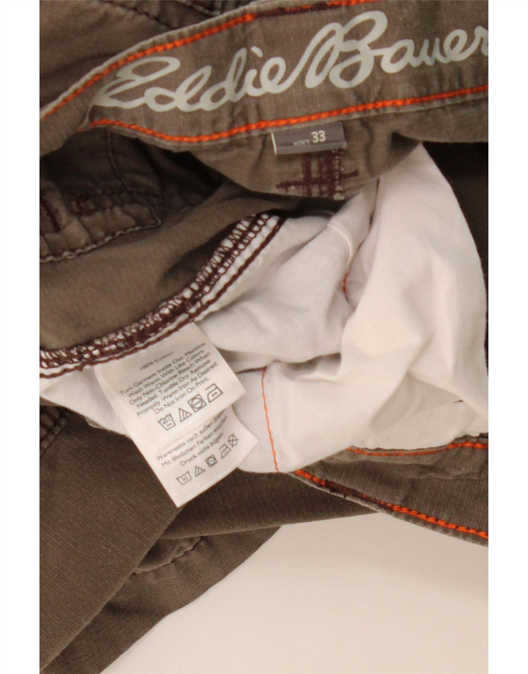 Pantaloni scurți cargo pentru bărbați EDDIE BAUER W33, bumbac gri mare