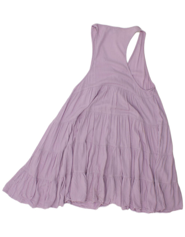 Rochie Topshop pentru femei fără mâneci cu etaje UK 12 Viscoză violet mediu