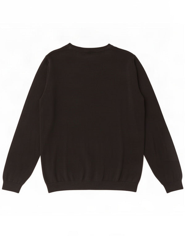 Marks & Spencer Pulover cu decolteu în V pentru băieți 15-16 ani XL bumbac negru
