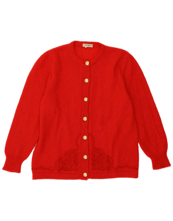 Pulover cardigan Colombo pentru femei IT 44 Medium Red Mohair
