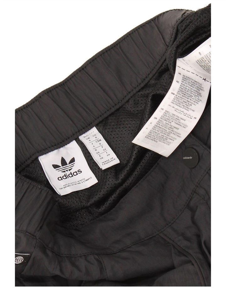 Pantaloni cargo drepti ADIDAS pentru femei UK 4 XS W24 L27 Poliamidă neagră