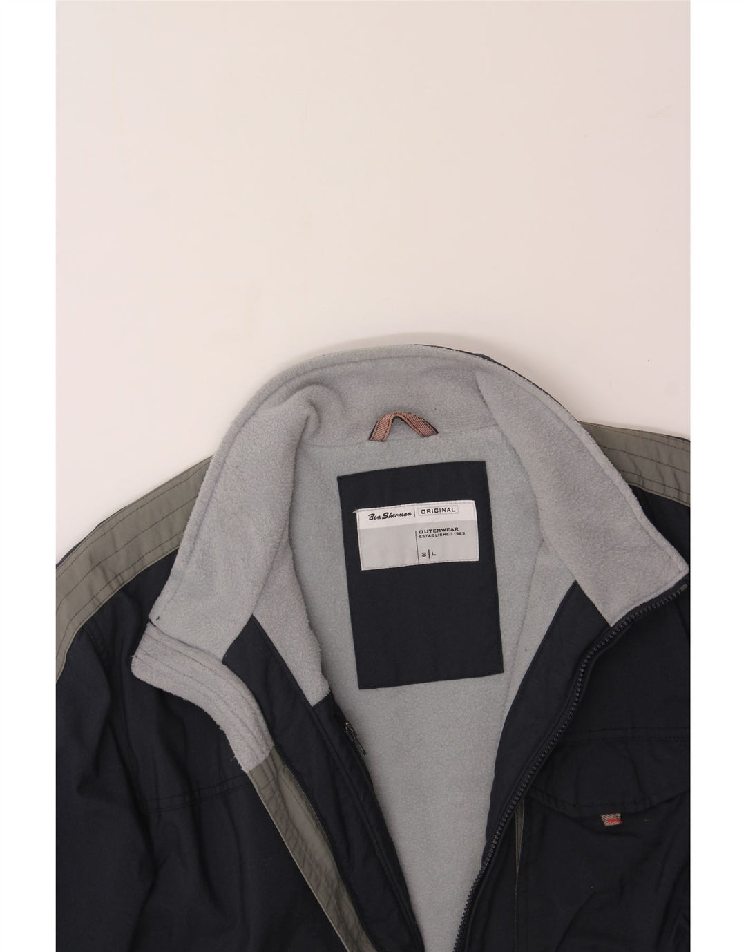 BEN SHERMAN Jachetă de vânt pentru bărbați UK 40, mare, bleumarin, color block