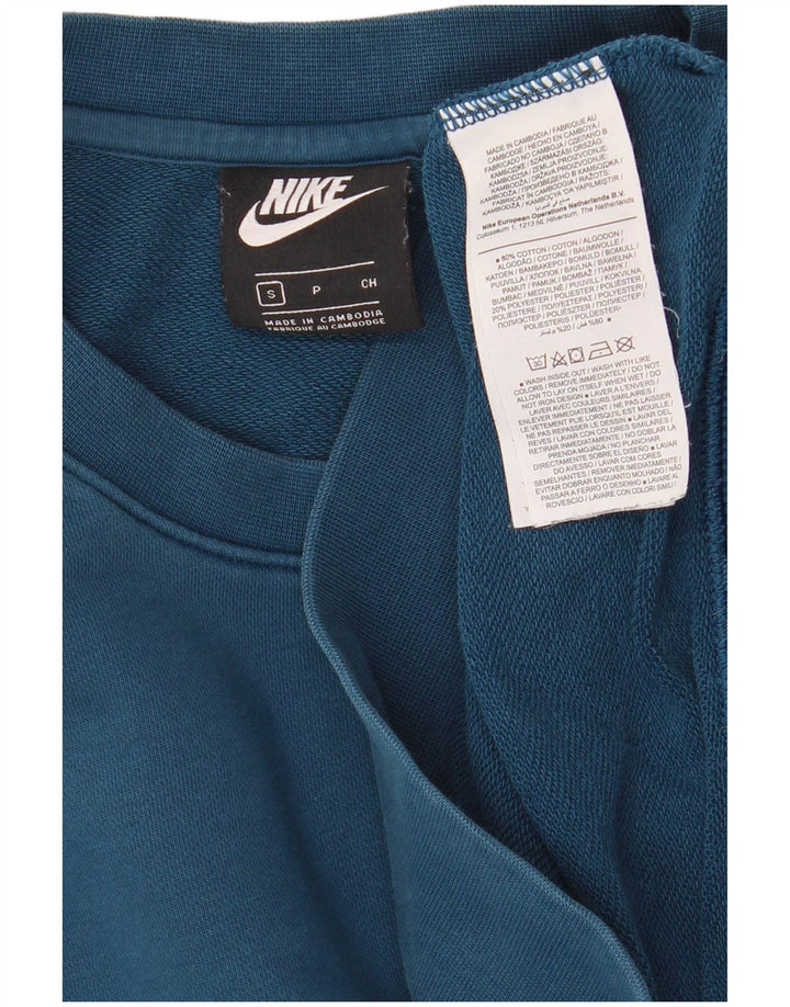 Pulover Nike pentru bărbați din bumbac mic albastru