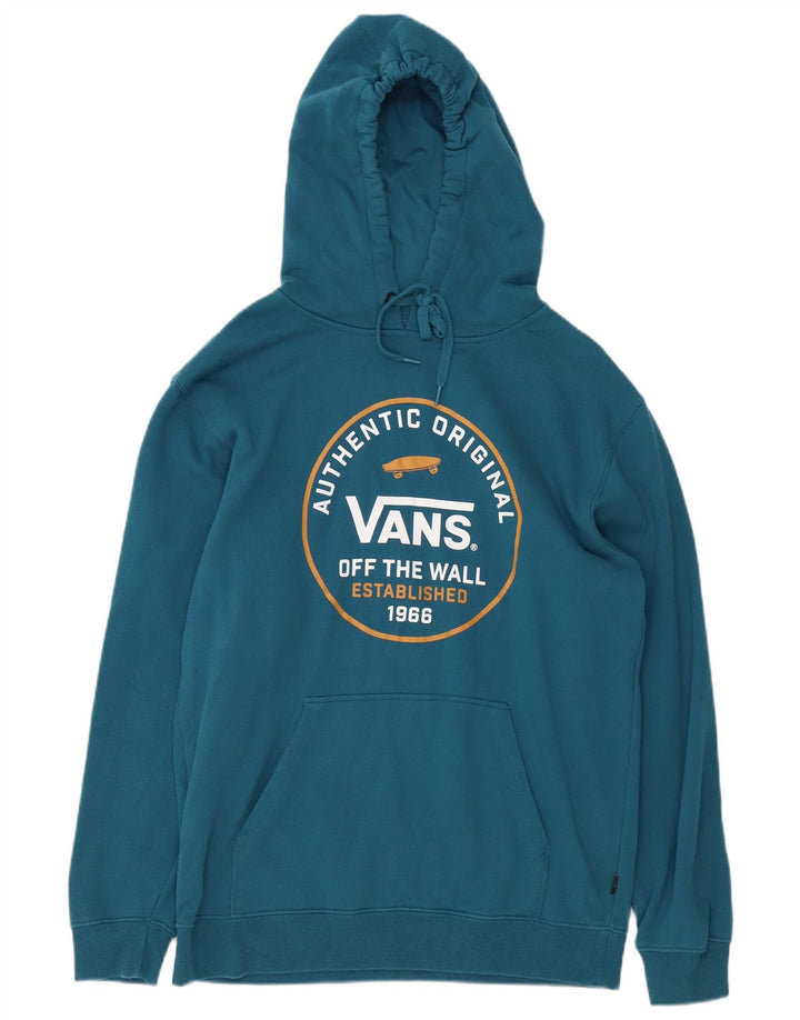 Pulover cu glugă grafic pentru bărbați Vans, albastru mediu