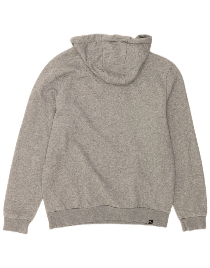 Pulover pentru bărbați Puma Graphic Hoodie, bumbac cu pete, gri mediu