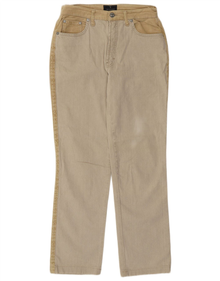 Blugi drepti pentru femei Trussardi IT 44 Medium W28 L28 Bej Colorblock
