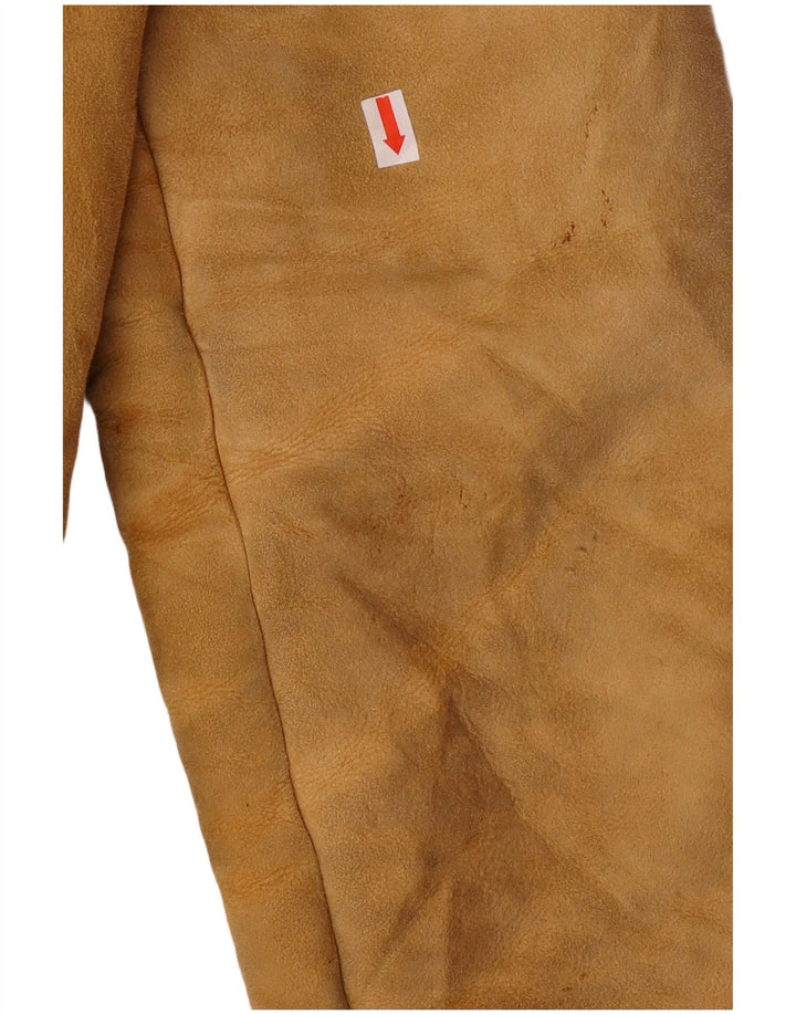 Palton din shearling vintage pentru femei UK 14 mare bej