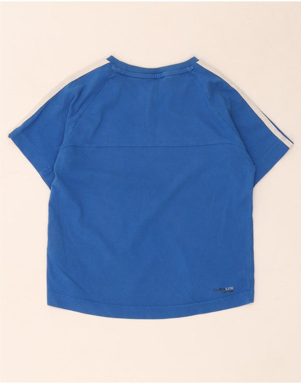 Tricou Adidas Climalite pentru baieti Top 7-8 ani Bumbac Albastru