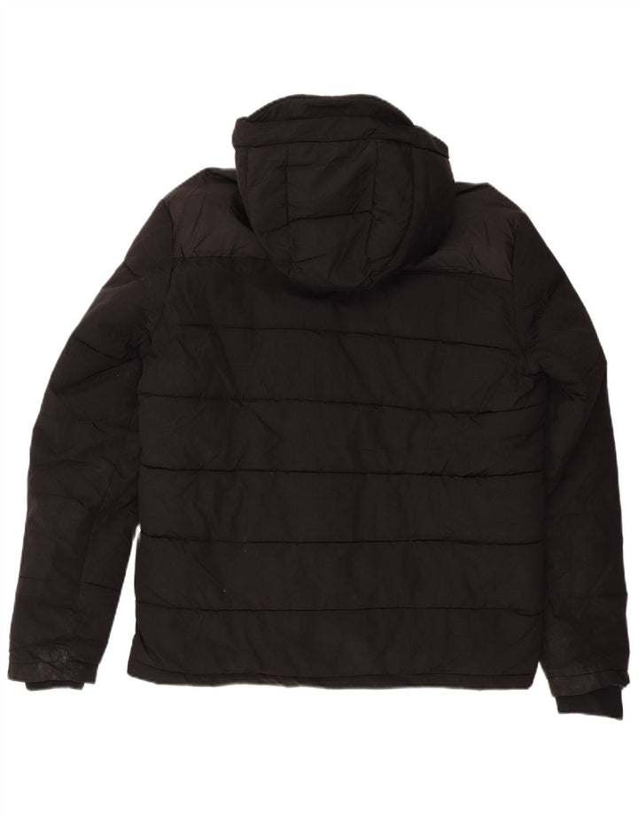 Jachetă căptușită cu glugă pentru bărbați JACK & JONES UK 40, mare, negru, nailon