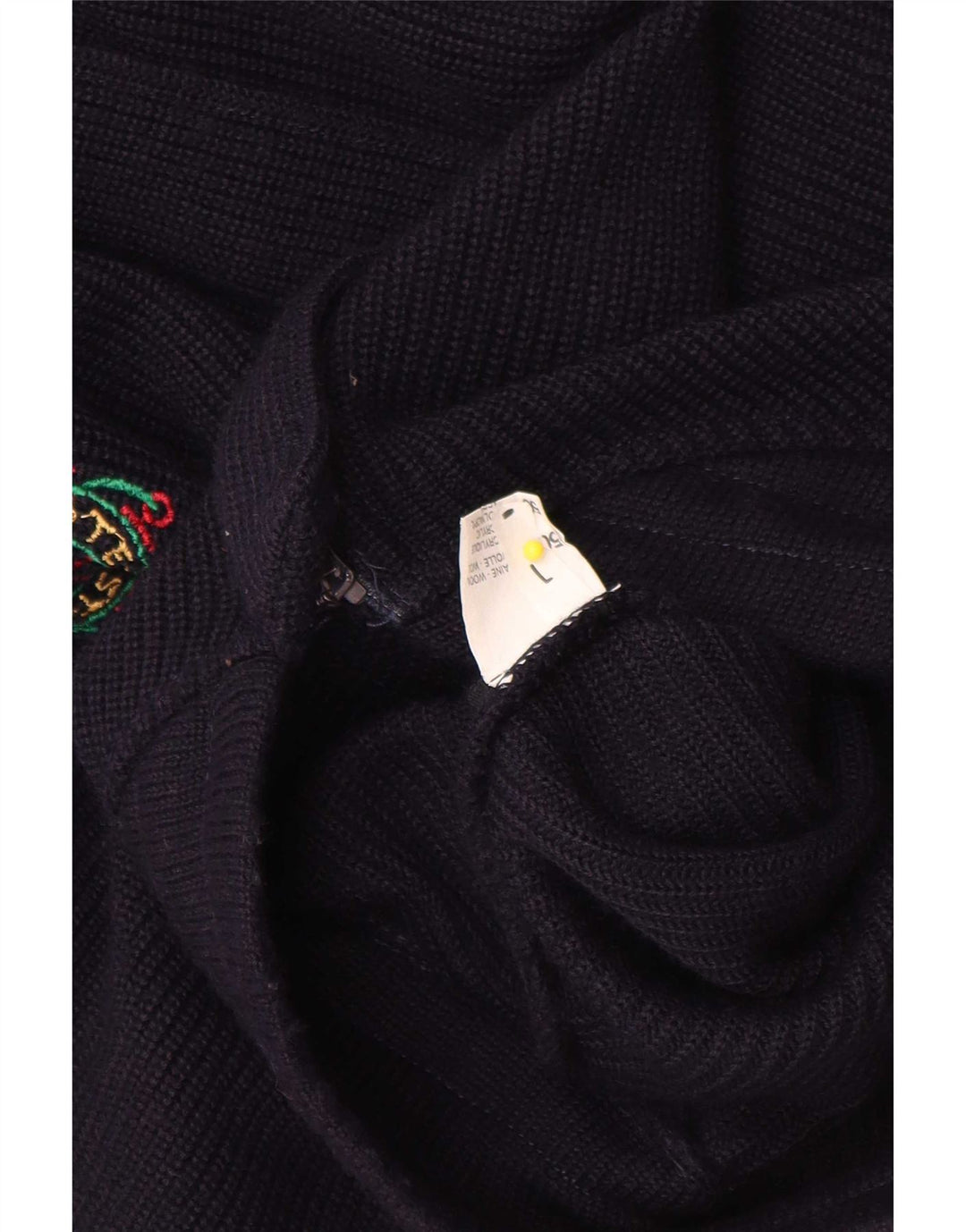 Pulover Cardigan Vintage pentru bărbați, lână mare, albastru marin