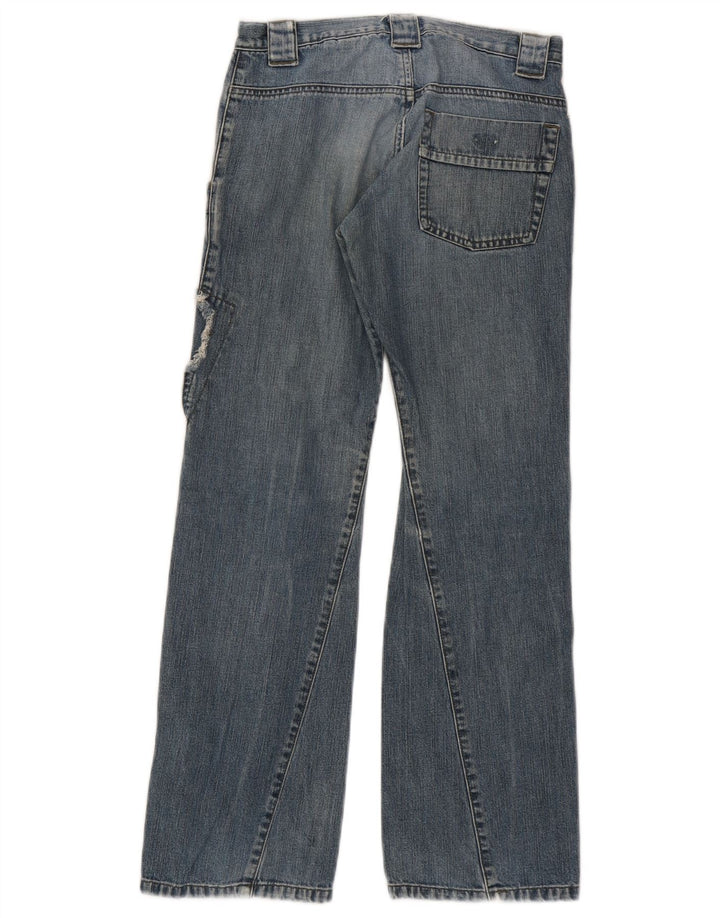 Blugi Loose Fete Armani Junior 10-11 Ani W26 L28 Albastru Patchwork