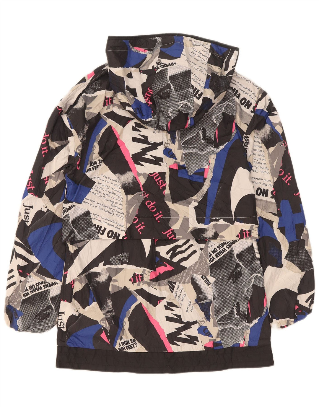 Jachetă de ploaie cu glugă pentru femei Nike UK 6 XS, multicoloră, geometrică