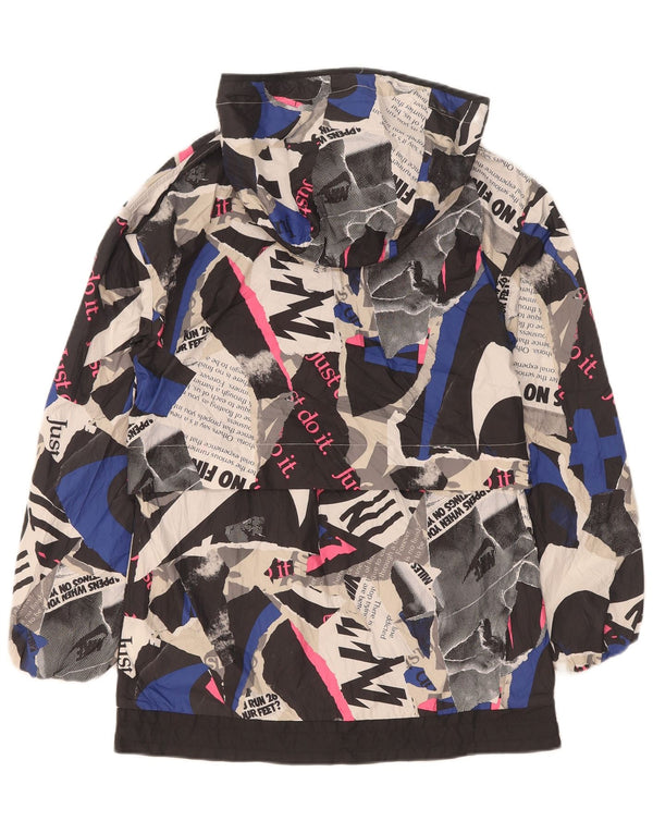 Jachetă de ploaie cu glugă pentru femei Nike UK 6 XS, multicoloră, geometrică