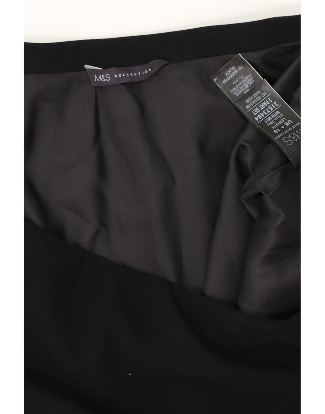 Fustă A-Line pentru femei Marks & Spencer UK 16 Large W34 Black