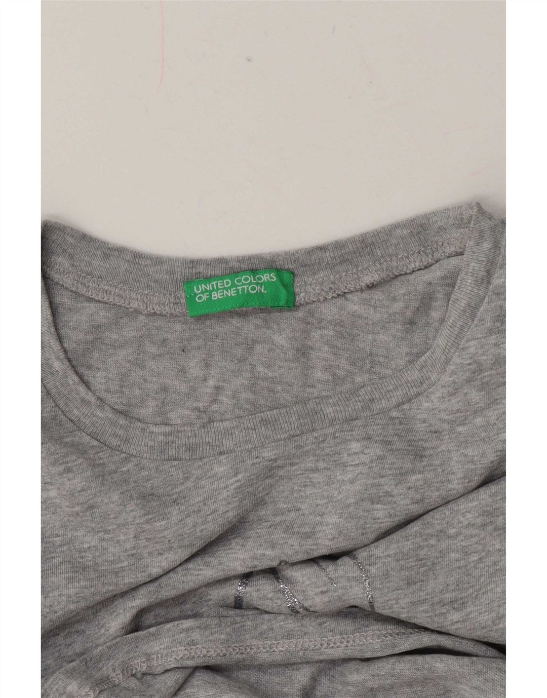 Tricou grafic Benetton pentru femei Top UK 12 Medium Gri