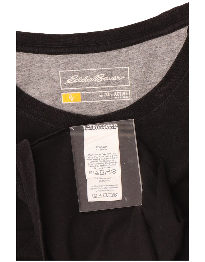 Tricou activ pentru bărbați Eddie Bauer Top XL bumbac negru