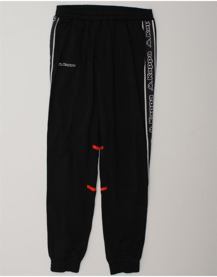 Pantaloni de trening pentru bărbați cu grafică Kappa Pantaloni de jogging mediu negru
