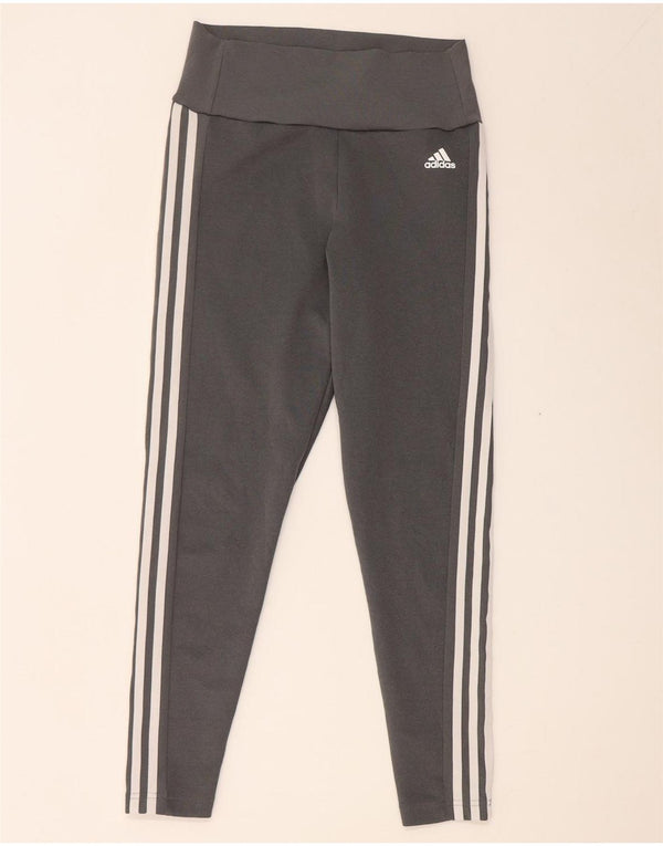 Leggings pentru femei Aeroready Crop Adidas UK 12/14 Poliester mediu gri