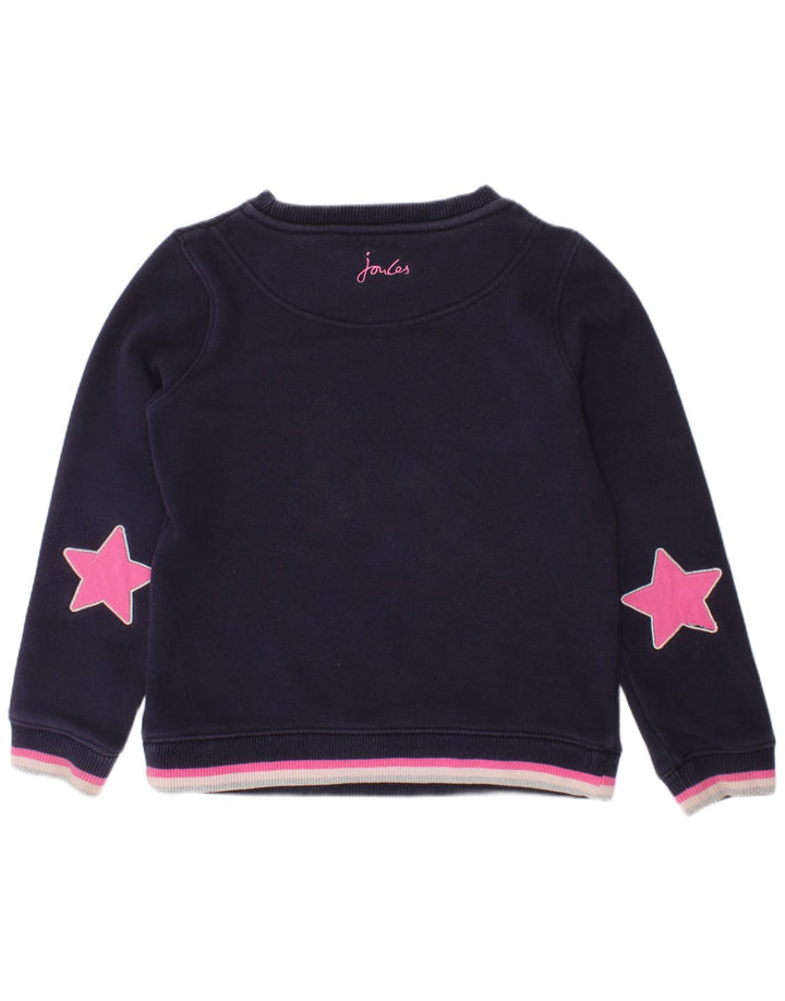 Joules Fete Unicorn Pulover Pulover 7-8 Ani Bleumarin Poliester