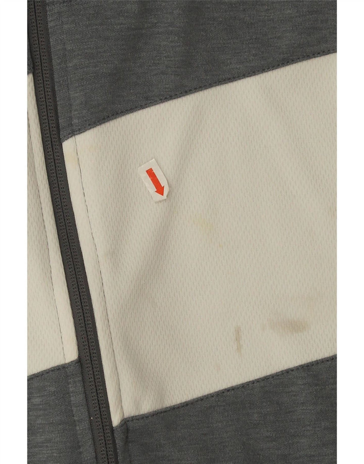 Jachetă de top pentru trening Nike Dri Fit pentru bărbați, mare, gri, poliester color bloc