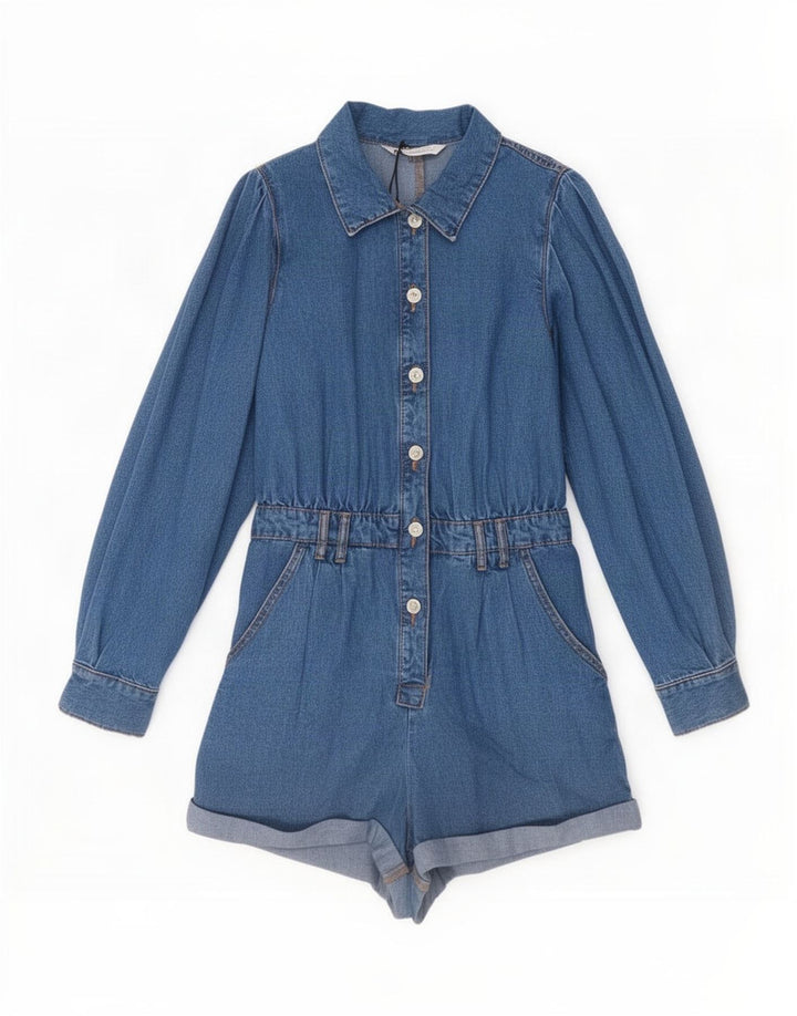 Costum pentru femei Zara cu mâneci lungi din denim UK 12 Medium Blue